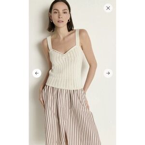 NEW Nation Los Angeles Cali Sweater Tank Top Knit Large Boho Beach Lounge Soft